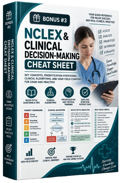 Bonus #3: NCLEX & Clinical Decision-Making Cheat Sheet