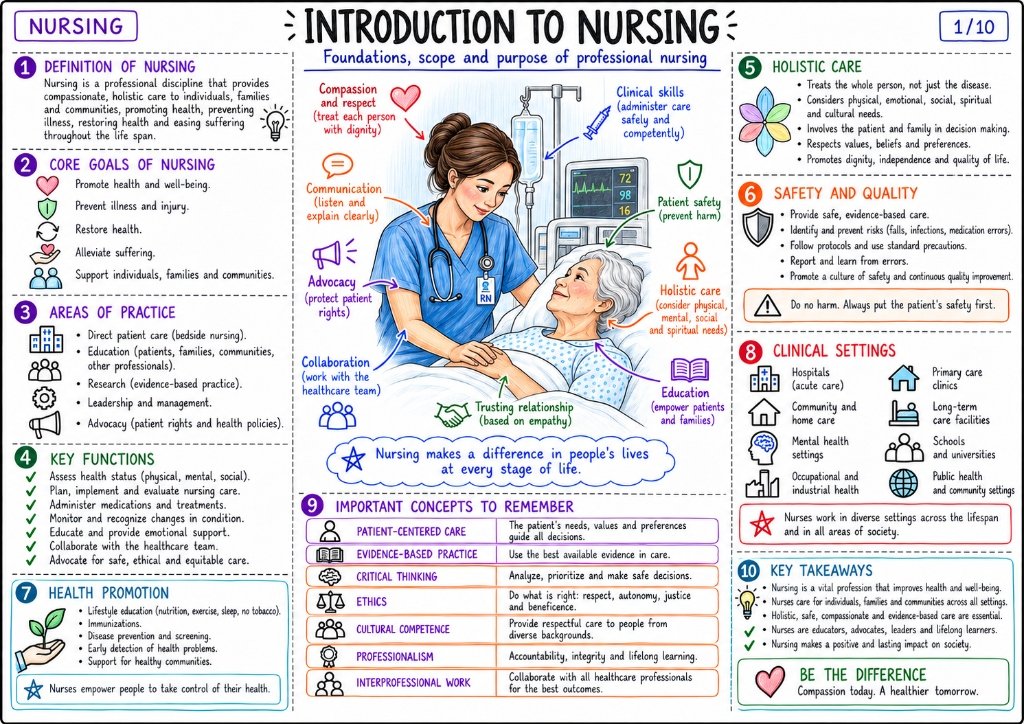 Introduction to Nursing: Foundations, Scope & Purpose