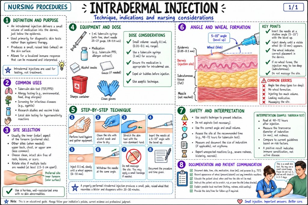 Intradermal Injection Technique & Diagnostic Skin Testing