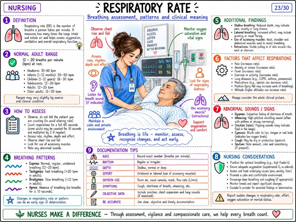 Respiratory Rate & Breathing Assessment: Patterns & Clinical Meaning