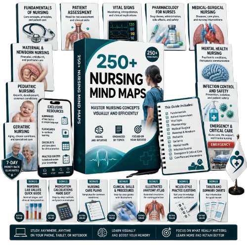 250+ Nursing Mind Maps Pack